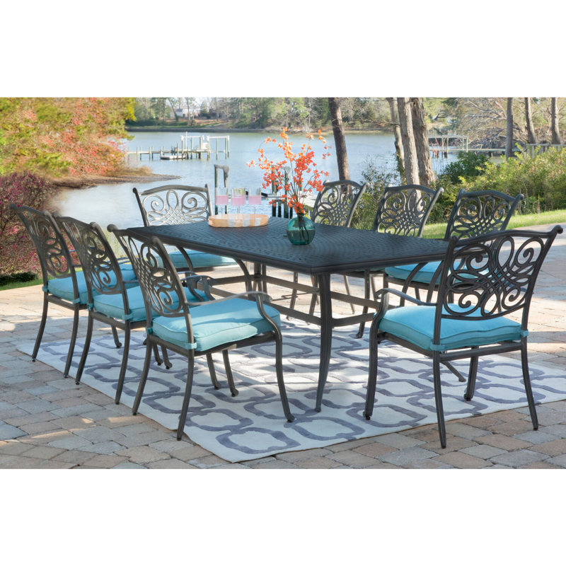 8 - Person Patio Dining Set with Rectangular Table , Cushions Included