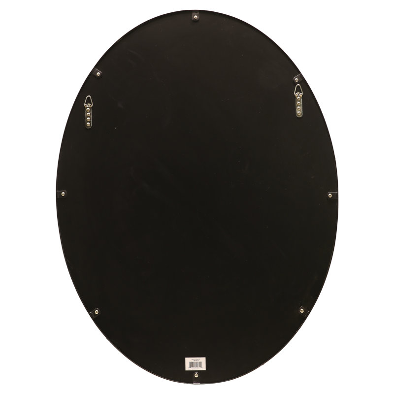 Rim Accent Mirror, Black, 30" x 30"