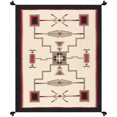 Canvello Tuscany Reversible Wool Ivory Area Rug- 9'1'' X 11' 9''