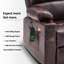 Fauteuil inclinable électrique à deux moteurs avec massage et chaleur, repose-pieds allongé, similicuir-224455884
