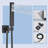 Thermostatic Shower Faucet System, Ceiling Mount High-Pressure Rainfall Dual Shower Head with Rough-In Valve