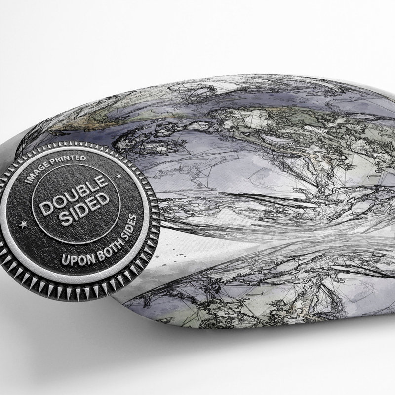 Satellite Image of Earth Cushion with Filling, 40cm H x 40cm W x 15cm D