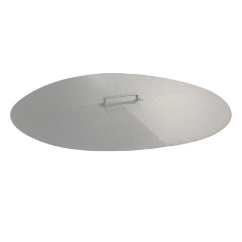Steel Fire Pit Lid, Stainless Steel, 2" H x 40" W x 40" D