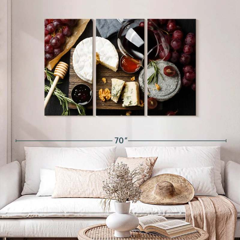 Yarlin Cheese And Wine, 32" H x 50" W