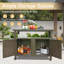 Armoire de rangement pour barbecue avec roulettes-719788385