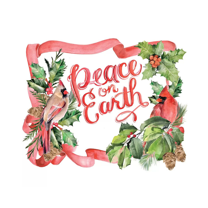 Cardinal Holly Christmas Collection A by Jennifer Paxton Parker - Wrapped Canvas Gallery-Wrapped Canvas Giclée
