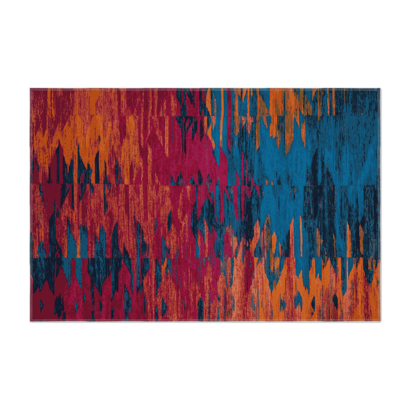Tapis bleu intérieur et extérieur Tabriz, Rectangulaire 2 pi x 3 pi