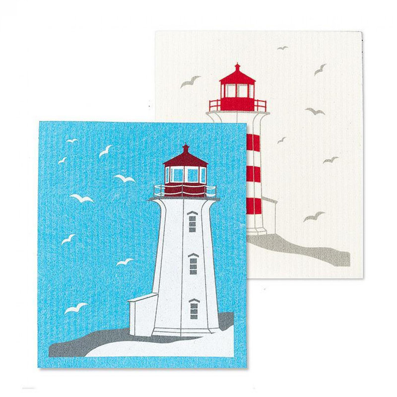 Set Of 2 Lighthouses Dishcloth