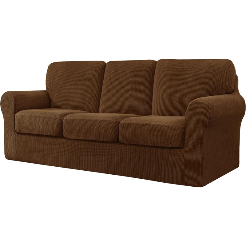 Sofa Slipcover, Brown, 41" H x 43" W x 5.75" D
