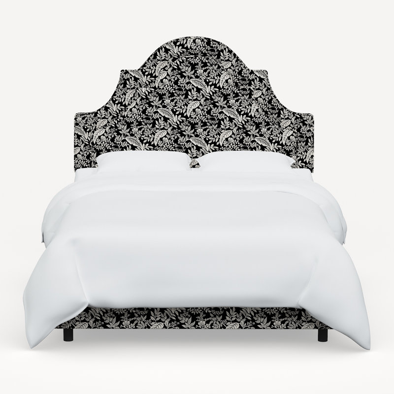 Rifle Paper Co. x Cloth & Company Marion Bed, Rpc Canopy Black & Cream Linen, Full/Double