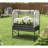 Metal Elevated Planter Box,Raised Garden Bed With Legs And Cover,With Bottom Shelf And Liner For Vegetables