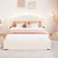 Lit plateforme tapissier avec tiroir Teddy