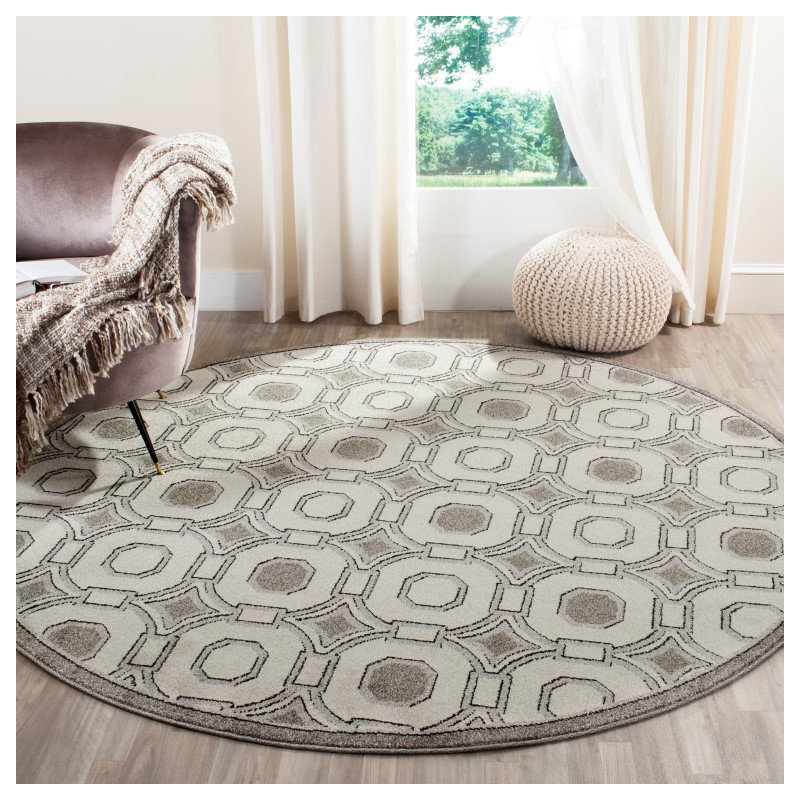 Thornbury Performance Geometric Rug, Round 7'