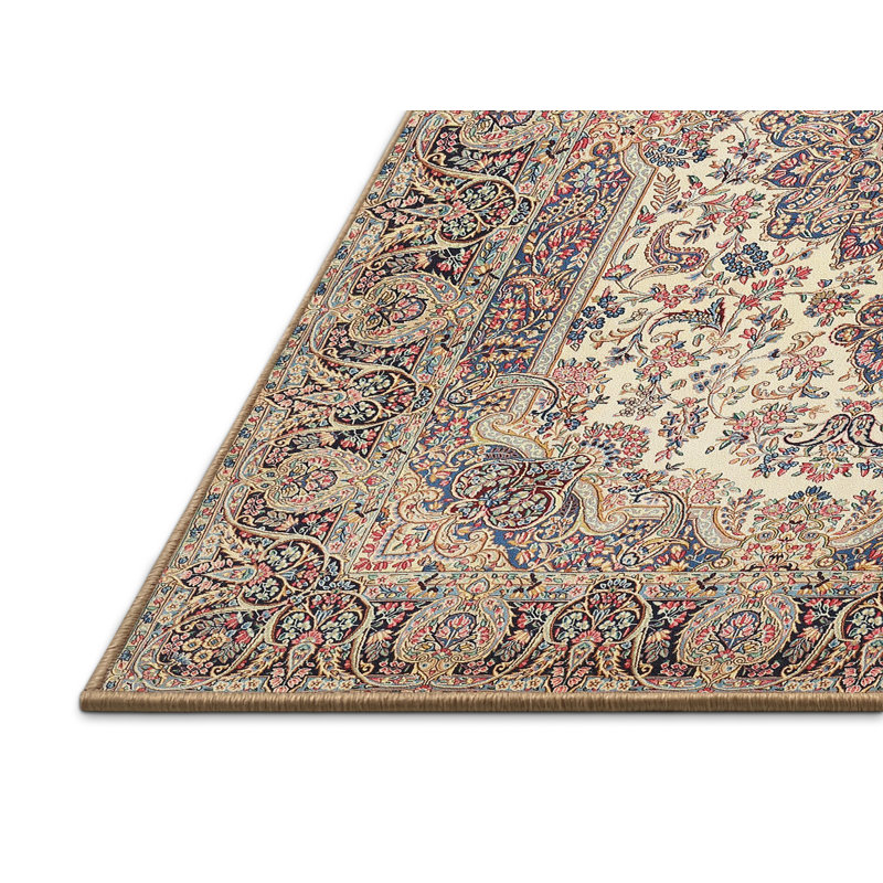 Tapis oriental beige / rouge Dahle, Rectangle 8 pi x 12 pi