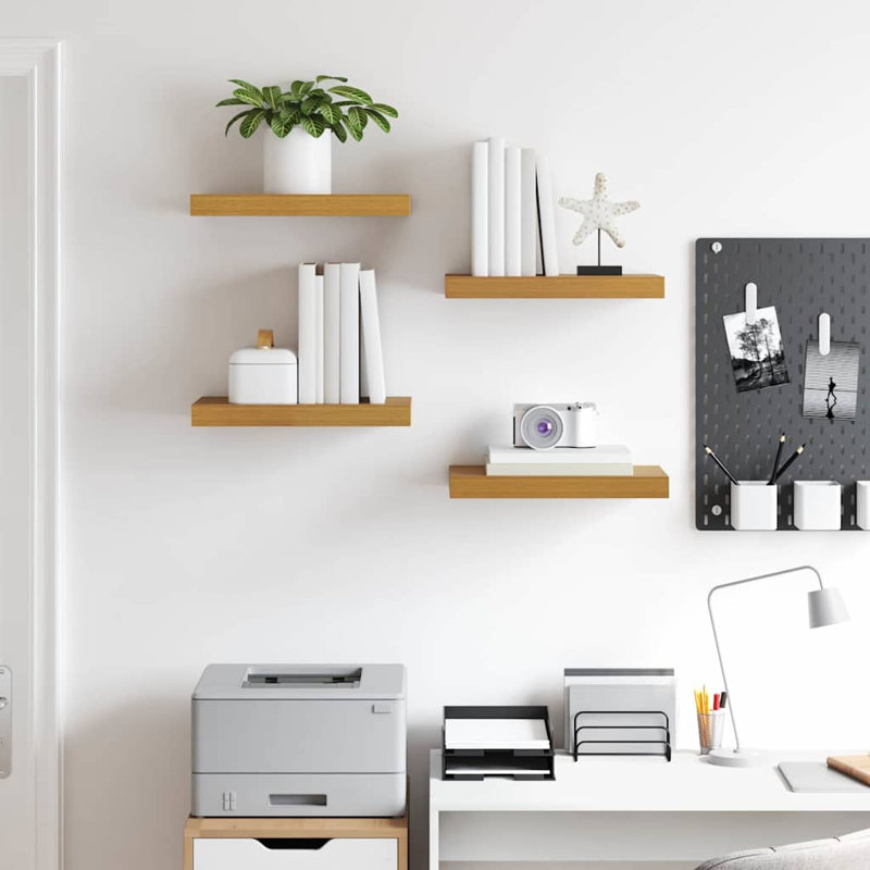 Floating Shelf, 4cm H x 40cm W x 23.5cm D, Beige