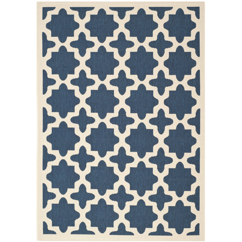 Herefordshire Performance Geometric Indoor/Outdoor Area Rug, Rectangle 4' x 5'7"