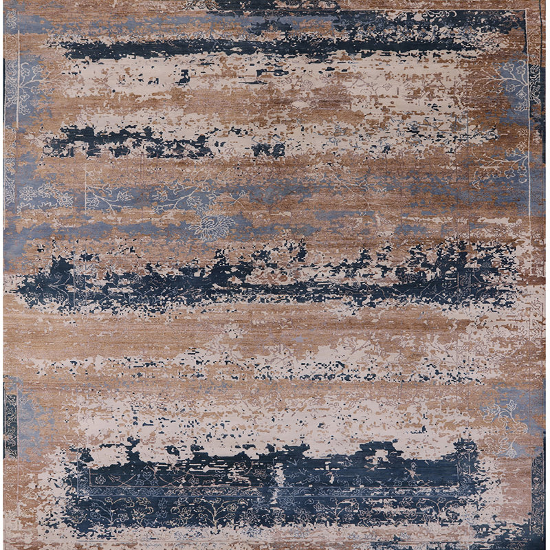 Abstract Indoor Rug, Square 5'