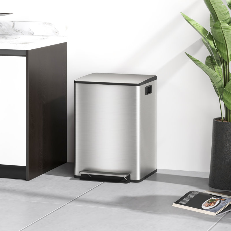 Metal,Plastic Step On Rubbish Bin,Waste Bin - 40L