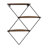 Decorative Metal Diamond Geometric Triangle Wall Art Storage for Home Decor - Modern Sculpture Shelf for Kitchen or Wall Decoration - 21", Brown & Black
