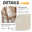 Ensemble de 2 chaises de salle à manger de style champêtre français de 37,7 pouces de hauteur; Chaises à dossier carré avec revêtement en lin, chaises de salle à manger en bois massif