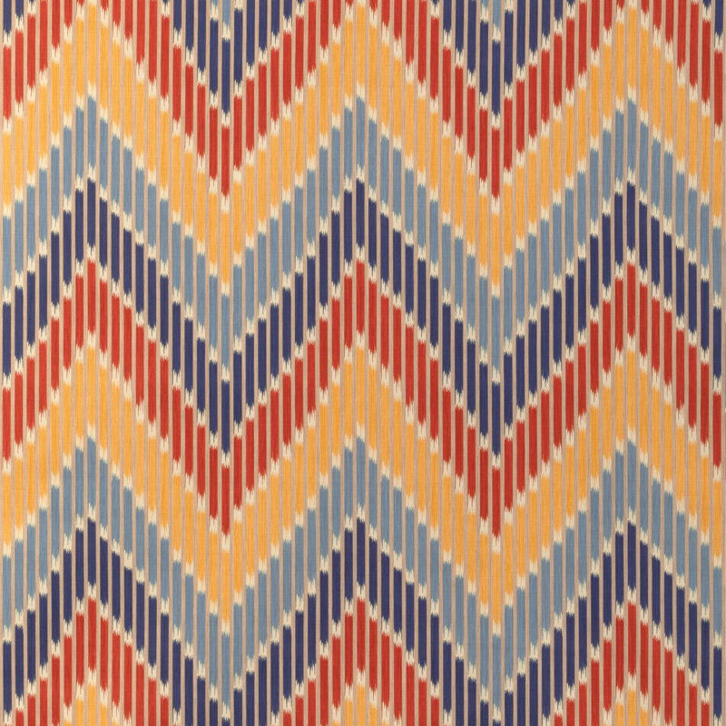La Menagerie Cascade Print 100% Cotton Fabric, Red/Blue