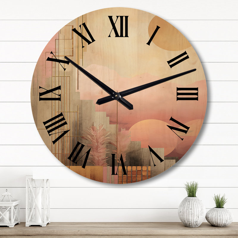 Horloge murale Art Nouveau Vintage City of Gold II, Grand