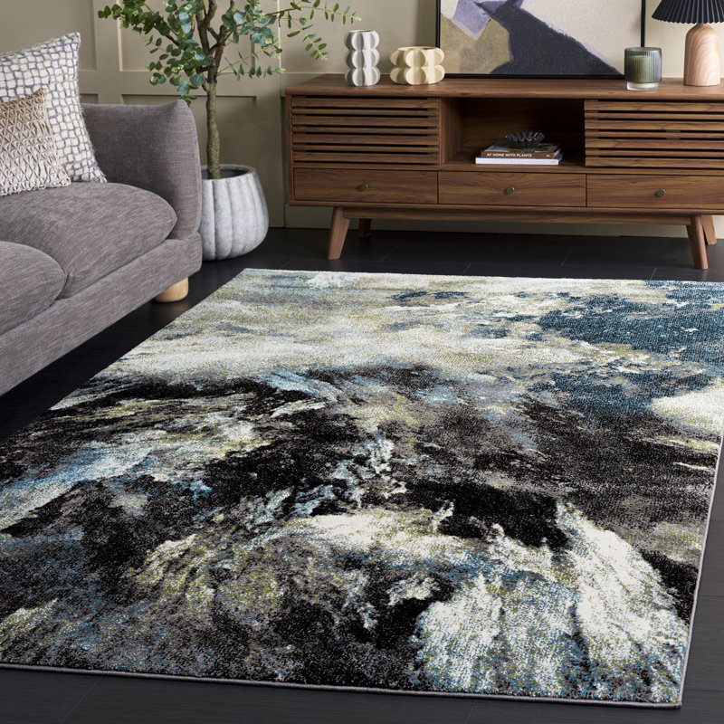 Tapis bleu Leighton, Rectangle 5 pi 3 po x 7 pi 6 po