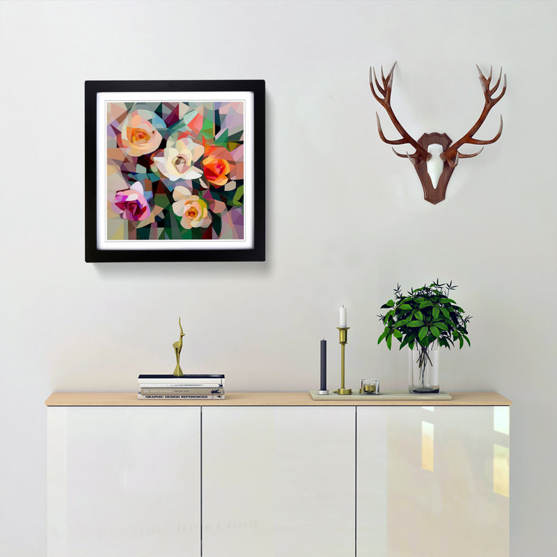 Single Picture Frame Print on Wood, Black