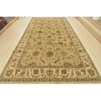 One-of-a-Kind Rectangle 8'11" X 14'9" New Age Wool Area Rug in Beige/Brown