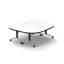 Ensemble de table rectangulaire modulaire avec roulettes et chaise modeste 72 po