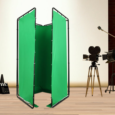 Support de toile de fond avec toile de fond vert