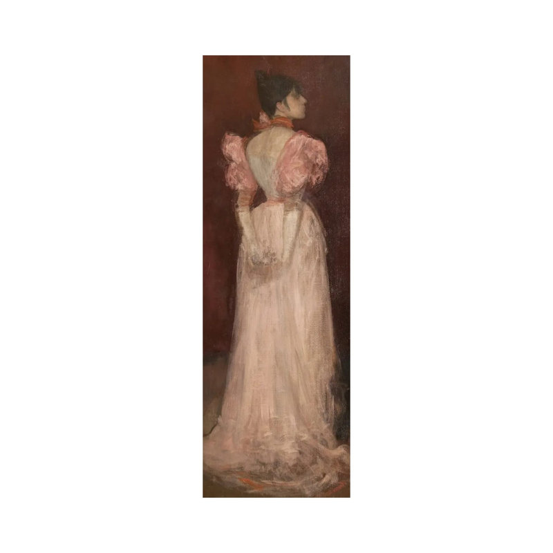 «Rose Et Or La Tulipe», reproduction d'art sur toile tendue, 48 po x 16 po, Toile tendue avec châssis, Sans cadre
