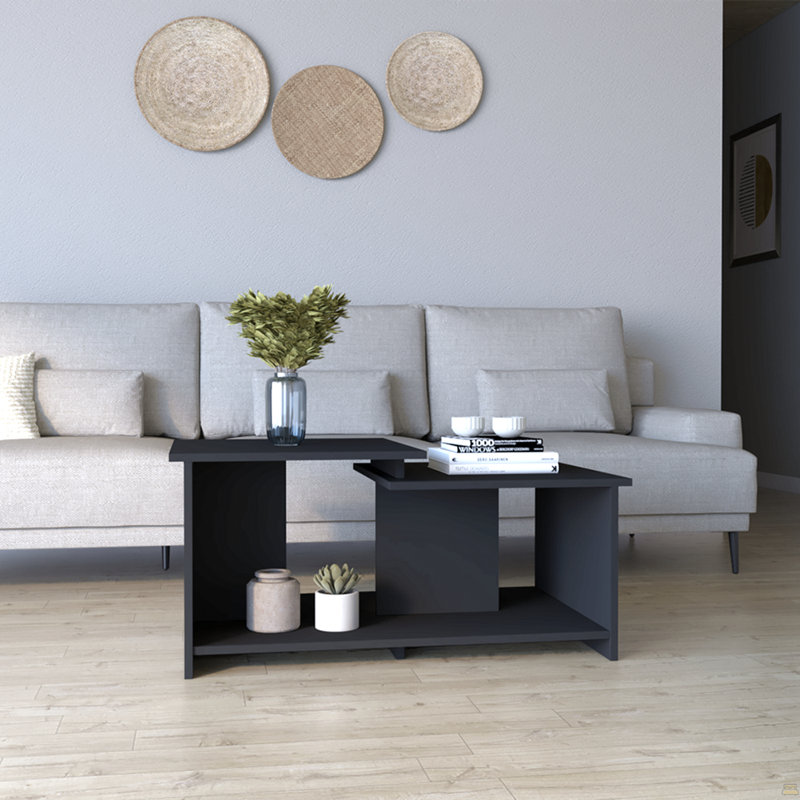 Table basse Rochester, tablette inférieure ouverte
