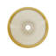 Lavabo rond en verre cristal de 35,5 cm (14 po) pour salle de bain, sans robinet, couleur or pâle