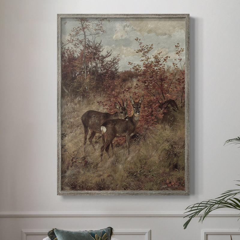 «Vintage Animal Print», reproduction encadrée en bois massif, H 11 po x l 9 po