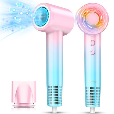 Ionic Hair Dryer 110,000 RPM High Speed, Professional Blow Dryers for Salon Home Use, Portable Blowout Hair Dryers Lightweight with Nozzle Hot & Cold Selection Gift for Women Girl