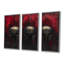 Casque de soldat noir et rouge Spartan - ensemble d'art mural Warrior-107183598-107183600