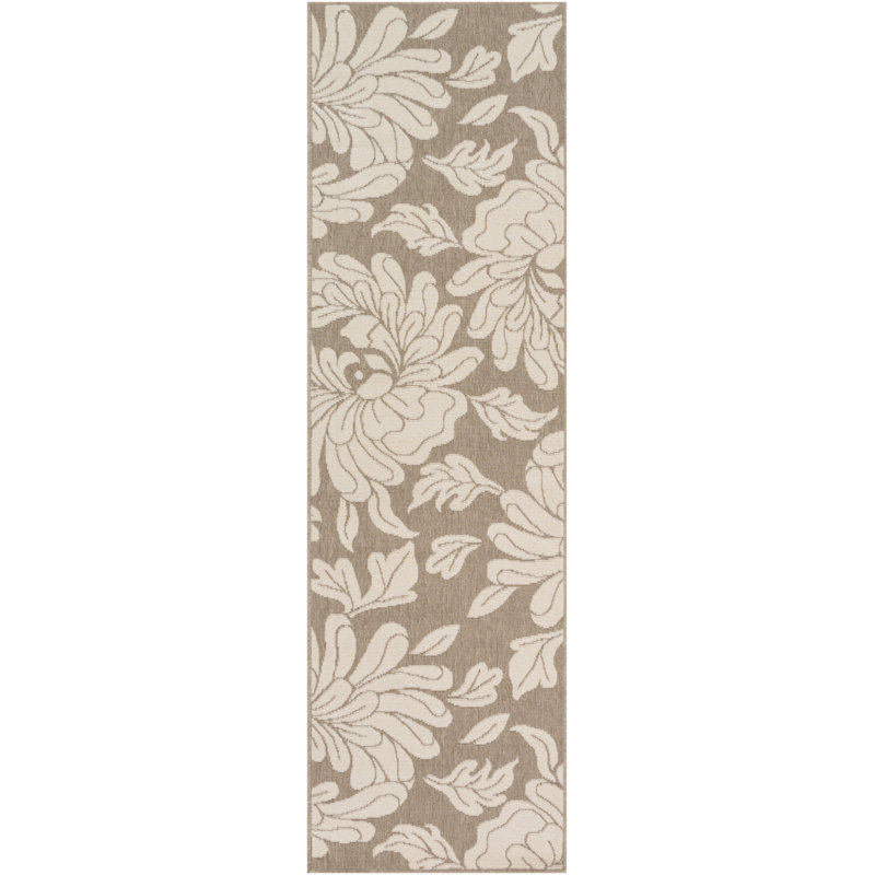 Tapis brun clair / crème Bethyn, Tapis de couloir 2 pi 3 po x 7 pi 9 po