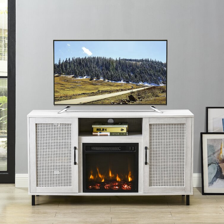 (( only fireplace )) Earlham TV Stand for TVs up to 60" with Electric Fireplace Included