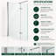950mm W x 2000mm H Frameless Wet Room Glass Screens with Clear Glass
