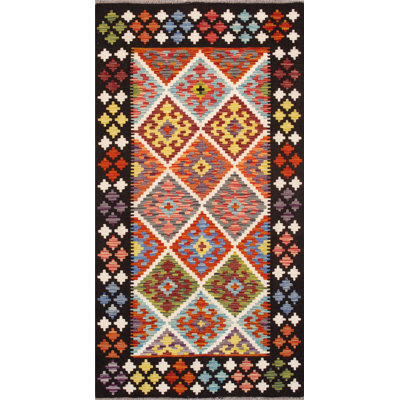 Kilim One-of-a-Kind 3'5" X 6'6" New Age Wool Area Rug in