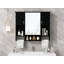 Armoire de rangement murale moderne, armoire de salle de bain murale avec miroir, armoire à pharmacie avec barre à serviettes