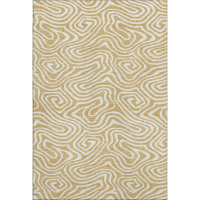 Premium Machine Washable Colmenero AMF1020 Swirls Rug
