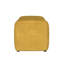 Banc rembourré en tissu capitonné, jaune moutarde