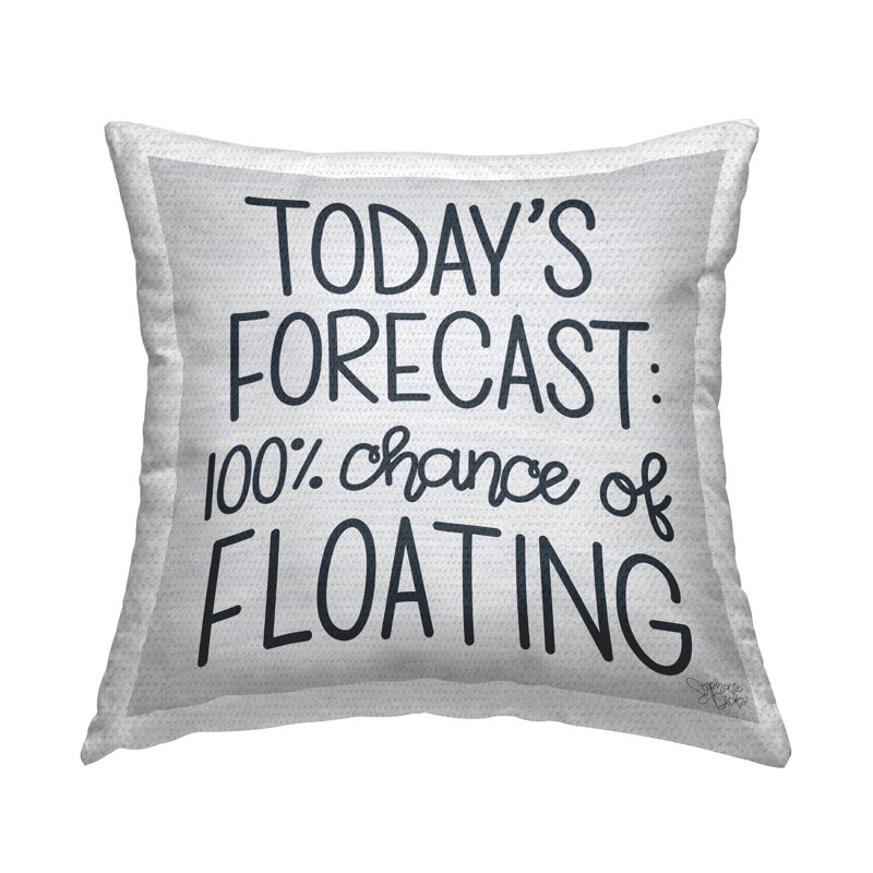 Coussin d'extérieur à imprimé flottant Today's Forecast par Stephanie Dicks