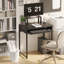 Bureau d'ordinateur 75 cm (29,5 po) pour petits espaces, bureau moderne pour la maison ou le bureau à domicile, support pour écran et plateau pour clavier-132225387-132225388