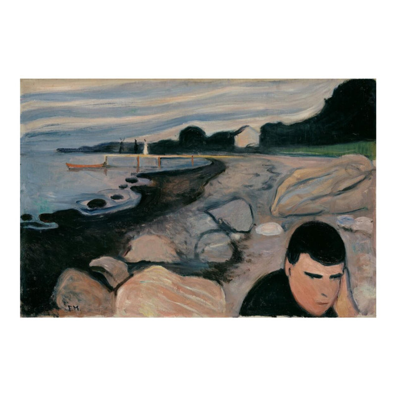 «Melancholy» par Edvard Munch - estampe numérique, H 16 po x l 20 po