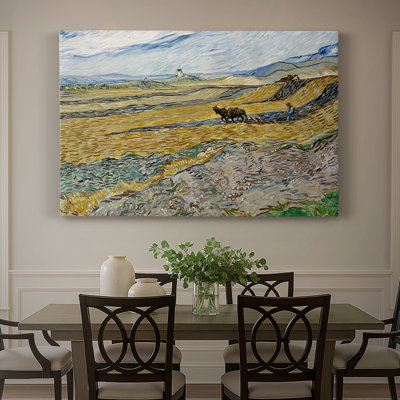 Champ clos avec charrue-Vincent van Gogh-Toile tendue avec châssis-1889