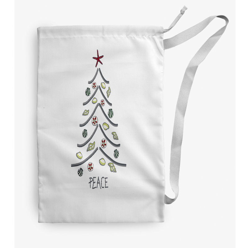 Fabric Laundry Bag with Handles, Small (29" H x 18" W), White
