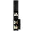 Armoire de rangement pour salle de bain de 71 pouces de hauteur, armoire étroite en métal à 5 niveaux avec 2 portes et tablettes réglables, armoire autoportante pour économiser de l'espace dans la cuisine, la salle de lavage, le garde-manger, noir
